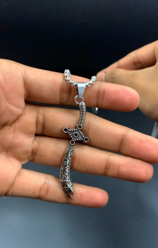 Buy One Get One Free Zulfiqar Necklace ā Dual-Edge Arabic Calligraphy Edition