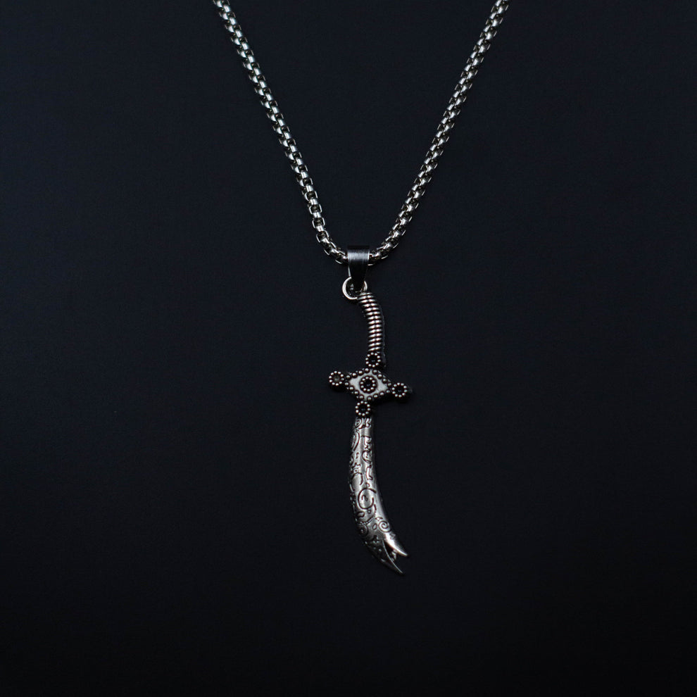 Buy One Get One Free Zulfiqar Necklace – Dual-Edge Arabic Calligraphy Edition